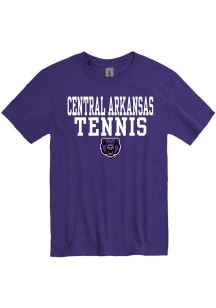 Central Arkansas Bears Purple Tennis Short Sleeve T Shirt