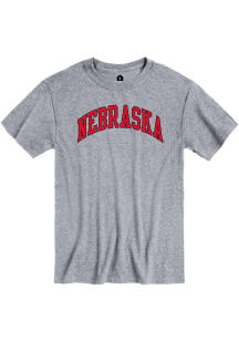 Rally Nebraska Cornhuskers Grey Arch Name Short Sleeve T Shirt