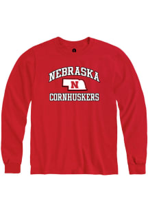 Rally Nebraska Cornhuskers Red State Number 1 Long Sleeve T Shirt