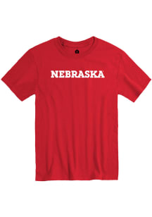 Rally Nebraska Cornhuskers Red Wordmark Short Sleeve T Shirt