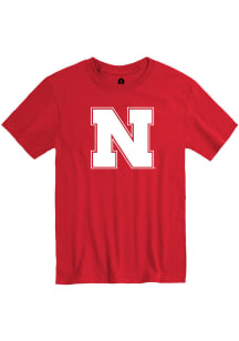 Rally Nebraska Cornhuskers Red Primary Team Logo Short Sleeve T Shirt