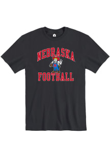 Rally Nebraska Cornhuskers Black Number One Football Herbie Short Sleeve Fashion T Shirt