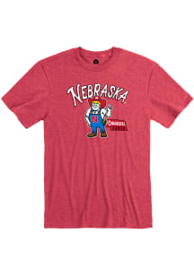 Rally Nebraska Cornhuskers Red Herbie Corn State Short Sleeve Fashion T Shirt