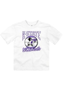 Rally K-State Wildcats Toddler White Basketball Short Sleeve T-Shirt