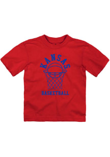 Rally Kansas Jayhawks Toddler Red Basketball Short Sleeve T-Shirt