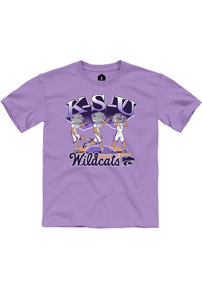Rally K-State Wildcats Youth Lavender K-S-U Chant Short Sleeve T-Shirt