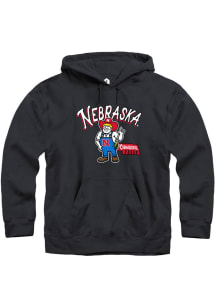 Mens Nebraska Cornhuskers Black Rally Herbie Corn State Hooded Sweatshirt