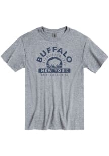 Buffalo Grey Buffalo Outline Short Sleeve Fashion T Shirt