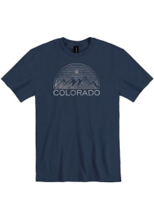 Colorado Navy Blue Mountain Short Sleeve T Shirt