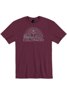 Colorado Maroon Mountain Short Sleeve T Shirt