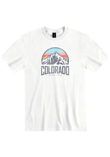 Colorado White Sunrise Mountain Short Sleeve T Shirt