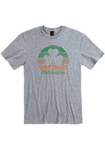 Philadelphia Grey Gradient Shamrock Short Sleeve Fashion T Shirt