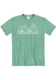 Detroit Green Skyline Short Sleeve T Shirt