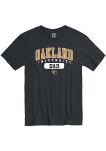 Oakland University Golden Grizzlies Black Dad Short Sleeve T Shirt