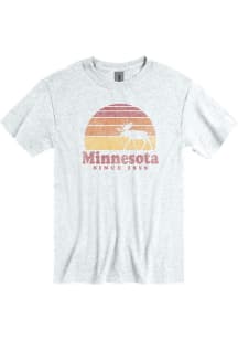 Minnesota Ash Sunrise Moose Short Sleeve Fashion T Shirt