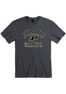 Purdue Boilermakers Charcoal Grandpa Number One Short Sleeve T Shirt