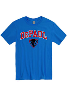 DePaul Blue Demons Blue Arch Mascot Short Sleeve T Shirt