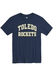 Rally Toledo Rockets Navy Blue Stacked Arch Short Sleeve T Shirt
