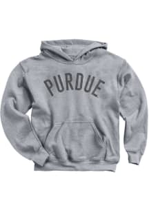 Purdue Boilermakers Youth Grey Triple Stitch Long Sleeve Hoodie