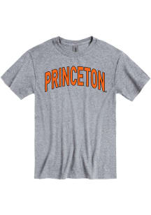 Princeton Tigers Grey Arch Name Short Sleeve T Shirt