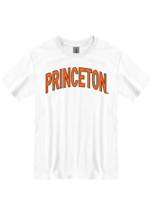 Princeton Tigers White Arch Name Short Sleeve T Shirt