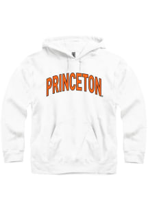 Princeton Tigers Mens White Arch Name Long Sleeve Hoodie