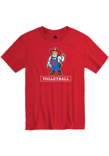 Rally Nebraska Cornhuskers Red Volleyball Herbie Short Sleeve T Shirt