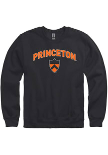 Princeton Tigers Mens Black Primary Logo Long Sleeve Crew Sweatshirt