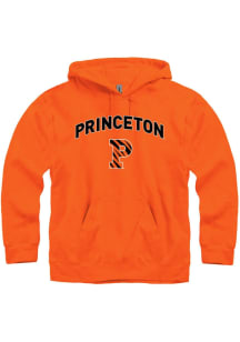 Princeton Tigers Mens Orange Primary Logo Long Sleeve Hoodie