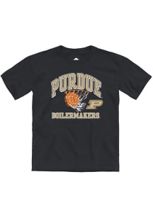 Youth Purdue Boilermakers Black Rally Basketball Short Sleeve T-Shirt