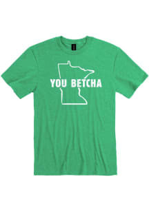 Minnesota Green State Outline You Betcha Short Sleeve Fashion T Shirt