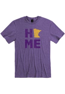 Minnesota Purple State Outline Home Short Sleeve T Shirt