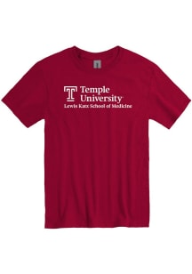 Temple Owls Cardinal Lewis Katz School of Medicine Short Sleeve T Shirt