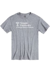 Temple Owls Grey Lewis Katz School of Medicine Short Sleeve T Shirt