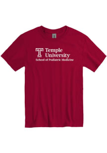 Temple Owls Cardinal School of Podiatric Medicine Short Sleeve T Shirt