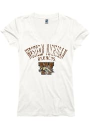 Western Michigan Broncos Womens White Ageless Short Sleeve T-Shirt