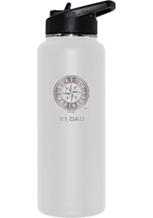 Seattle Mariners Dad 34oz Stainless Steel Bottle - White