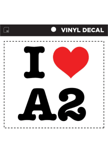 Ann Arbor I Love A Squared Stickers - Black