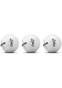White Michigan State Spartans Mascot 3 Pack Golf Balls