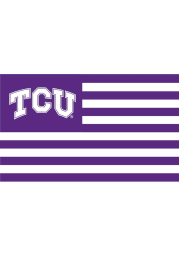 TCU Horned Frogs 3x5 Stripe Style Purple Silk Screen Grommet Flag