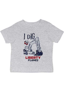 Vive La Fete Liberty Flames Infant Excavator Short Sleeve T-Shirt Grey