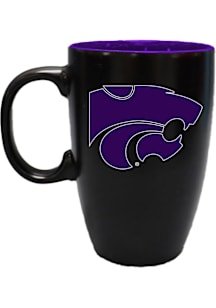 K-State Wildcats 22oz Black Latte Ceramic Mug - Purple