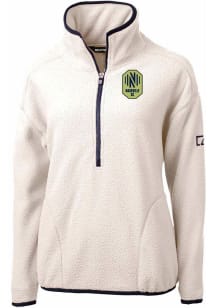 Cutter and Buck Nashville SC Womens White Cascade Sherpa Qtr Zip