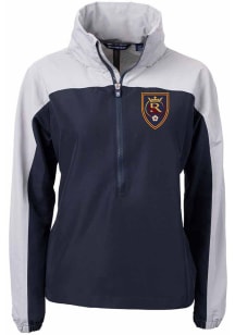 Cutter and Buck Real Salt Lake Womens Navy Blue Charter Eco Long Sleeve Pullover