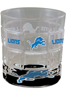 Detroit Lions 10oz Bottoms Up Squared Rock Glass - White