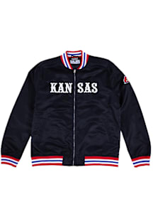 Charlie Hustle Kansas Jayhawks Mens Black Football College Vault Football Varsity Light Weight Jac..