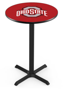 Black Ohio State Buckeyes Cross Base Pub Table