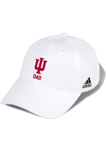 Adidas White Indiana Hoosiers Dad Washed Slouch Adjustable Hat