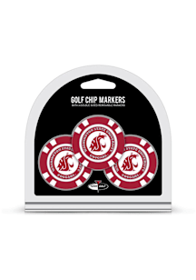 Washington State Cougars Poker Chip 3 Pack Golf Ball Marker