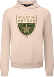 Levelwear Houston Astros Tan Mandate Buckler Long Sleeve T Shirt